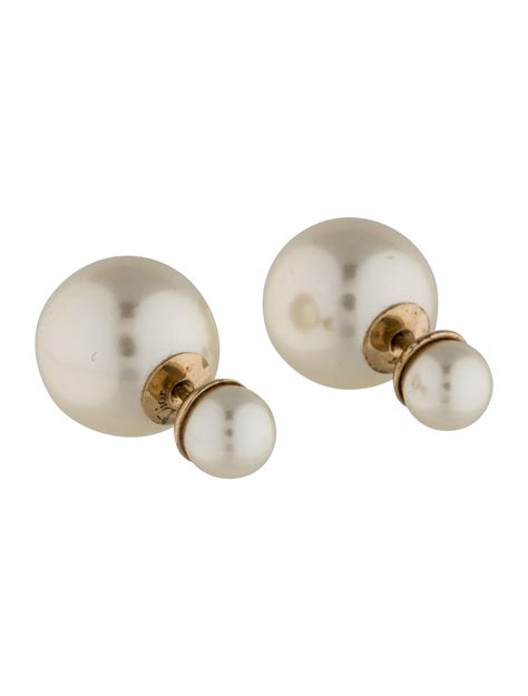 double pearl earrings dior|dior tribal double pearl earrings.